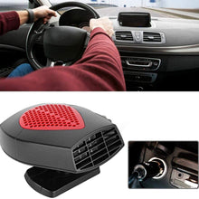 Dingln 24V Car Vehicle Portable Heating Fan Heater Defroster Demister Practical Accessory(Gray Black)
