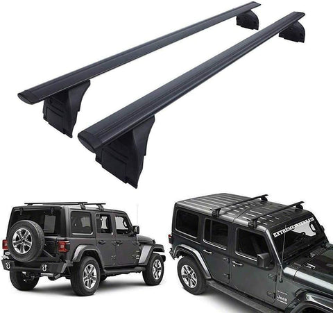 ANTS PART Roof Racks Cross Bars for 2007-2018 Jeep Wrangler JK & 2018-2021 Jeep Wrangler JL 4dr 2dr SUV Hard Top Black