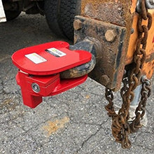 Equipment Lock BRHL - Steel Ball and Ring Hitch Lock - Durable, Secure Trailer Hitch Lock - Trailer Accessories - Electro-Plated and Powder Coated Finish - Red