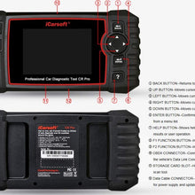 iCarsoft CR Pro Professional Multi-System Multi-Brand Car Diagnostic Tool Scanner incl. Battery Tester, Read and Clear Engine, Transmission, Airbag, ABS Trouble Codes
