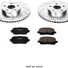 Power Stop K2316 Front Brake Kit with Drilled/Slotted Brake Rotors and Z23 Evolution Ceramic Brake Pads