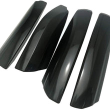 Fitfoyo 4Pcs Roof Rack Bar Rail End Shell Cap Cover Car Accessories Glossy Black for Toyota Highlander XU40 2008-2013