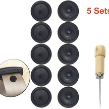 Y-Axis 5 x Seat Belt Button Buckle Clip Stop - Universal Fit Stopper Kit Black (5 Sets)