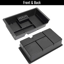 Seven Sparta Center Console Organizer for 2015-2018 Chevy/Chevrolet Tahoe Suburban Silverado GMC Sierra Yukon ABS Tray Armrest Box Secondary Storage Full Console w/Bucket Seats ONLY (Black)