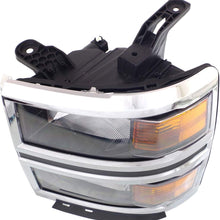 Headlight Assembly Compatible with 2014-2015 Chevrolet Silverado Halogen WT/LT Models CAPA Driver Side