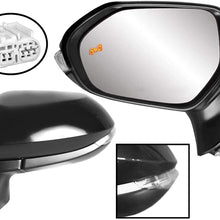 APA Replacement Rear View Mirror for COROLLA 2020-2021 Sedan 4Door 2019-2021 Hatchback 5Door Heated with Blind Spot Detection Turn Signal Paint to Match Cover Driver Left Side TO1320395