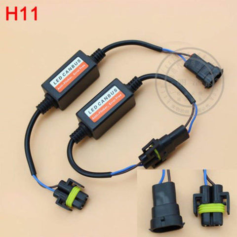 A10 H11 H8 EMC Headlight Kit CANBUS HID LED Decoder Anti-Flicker Error Canceller Relay Resistor Adapter