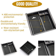 Trooer 001 Black one Size Compatible with 2016-2019 2020 Center Console Organizer, Insert ABS Materials Tray, Secondary Storage Armrest Box Toyota Tacoma Accessories