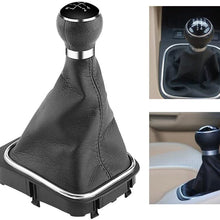 Car Gear Shift Knob, 5 Speed Auto Gear Shifter Boot Cover Replacement Gearstick Gaiter Boot for Golf 6 MK5 MK6 Jetta 2005-2014