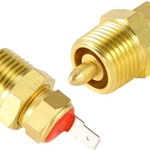 Fan Thermostat Temperature Switch with 3/8" Pipe Thread, 185 to 175 Degree Electric Engine Cooling Fan Thermostat Temperature Sensor Switch, Fits 10" 12" 14" 16" Fan (With Pipe Thread)
