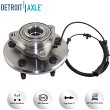 Detroit Axle - 4pc Front CV Axle Shafts, Wheel Hub & Bearings Assembly for 2006-2008 Dodge Ram 1500 4WD ONLY - For Models w/Speed Sensor on Left Hand Side