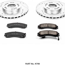 Power Stop K798 Front Brake Kit with Drilled/Slotted Brake Rotors and Z23 Evolution Ceramic Brake Pads,Silver Zinc Plated