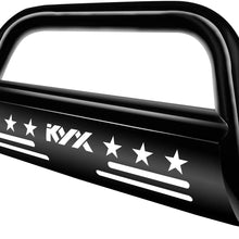 KYX Bull Bar with Light Bar for 2005-2015 Toyota Tacoma, Pickup Truck 3" Tubing Brush Push Bar Off-Road Front Bumper Grille Guard Exterior Accessories, Black