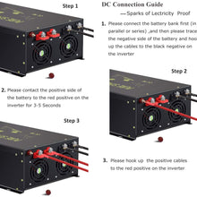 WZRELB Pure Sine Wave 6000W (10000W Surge) 12VDC 120VAC Power Inverter - Solar, RV (RBP-600012S)