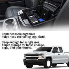JoyTutus Center Console Organizer Tray for 2019 Chevy Silverado 1500 / GMC Sierra 1500 and 2020 Chevy Silverado/GMC Sierra 1500/2500/3500HD Armrest Storage Box