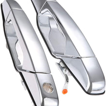 Exterior Chrome Door Handle Front Driver Passenger Side， Replacement for 2007-2013 Chevy Silverado Suburban Tahoe Avalanche, GMC Sierra Yukon, Cadillac Escalade | Replaces# 80546，80545