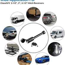 CZC AUTO Heavy Duty Trailer Hitch Receiver Lock Pin, 5/8 Inch Dia, 4 Inch Super Extra Long Black Pin for Class III IV Hitches, for Hitch Bike Rack Tray Ball Tow Rope for Trailer Truck Car Boat
