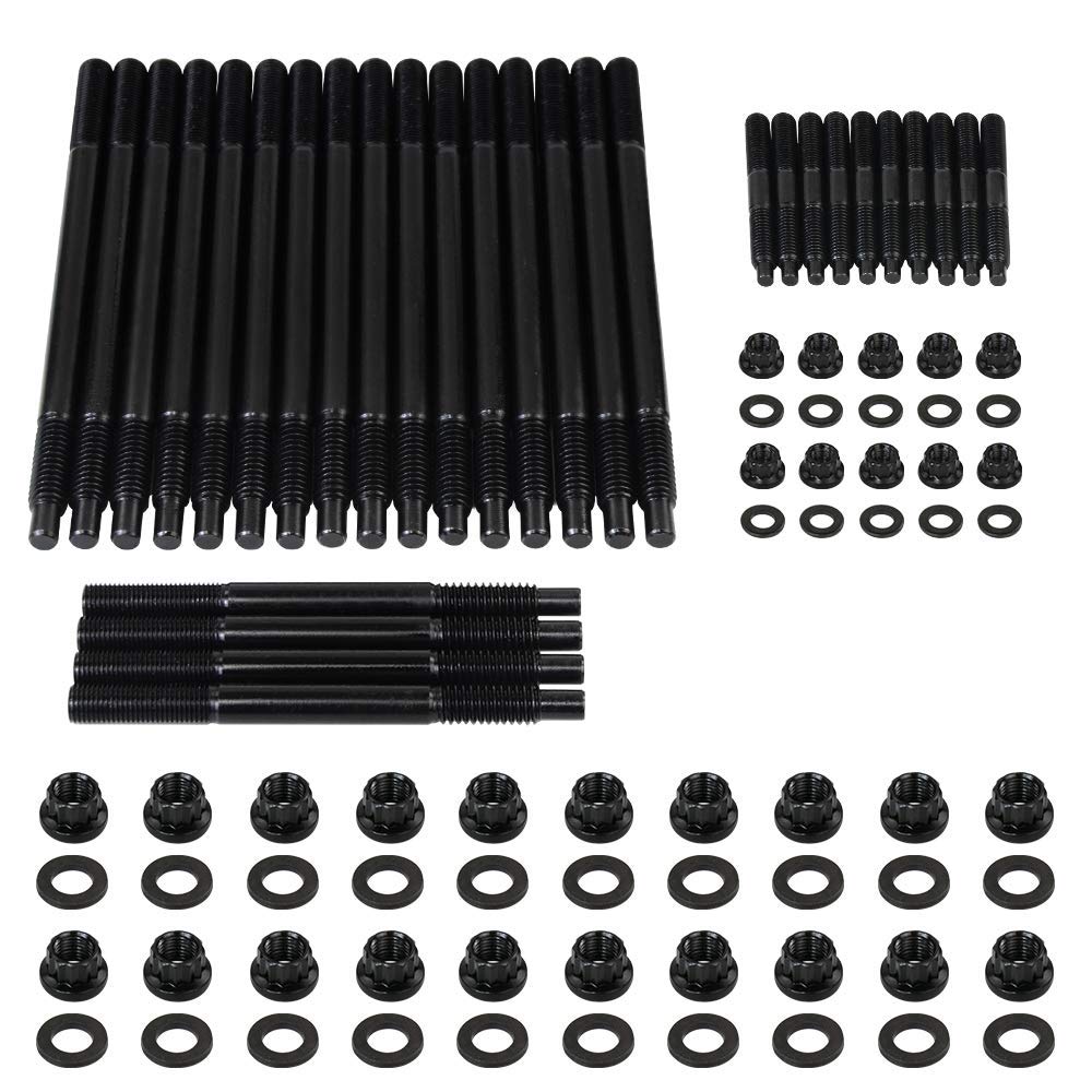 PQY Cylinder Head Stud Kit Compatible with Chevrolet LS LQ9/LS1/LS6 4.8L 5.3L 5.7L 6.0L Engine