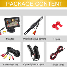 Kecxny HD Wired Backup Camera with 4.3 Inch Monitor, IP68 Waterproof Car Rear View Backup Camera LED Light Night Vision License Plate Camera System Kit for Cars,Trucks,Vans,Campers