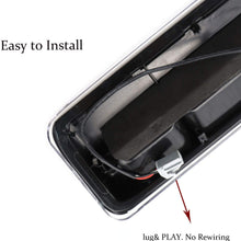 Replacement for Ford F-150 2004-2008 Explorer Sport Trac 2007-2010 Lincoln Mark LT 2006-2008 High Mount LED 3rd Tail Brake/Cargo Light (Black+Clear LEDs)