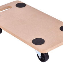Caster and Wheel for Furniture Heavy Duty Trolley Business Cargo Vehicle Auto Part Furniture Industrial Moving Carrier Platform Dolly Multipurpose Solid Wood Base Portable Design 440 lbs Capacity