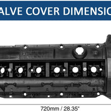 X AUTOHAUX 11127512839 Car Engine Valve Cover Replacement with Gasket for BMW 325Ci 325Xi 330Ci