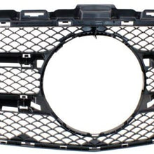 Bumper Grille compatible with 2015-2016 Mercedes Benz C300 2015 C400 Textured Black Plastic
