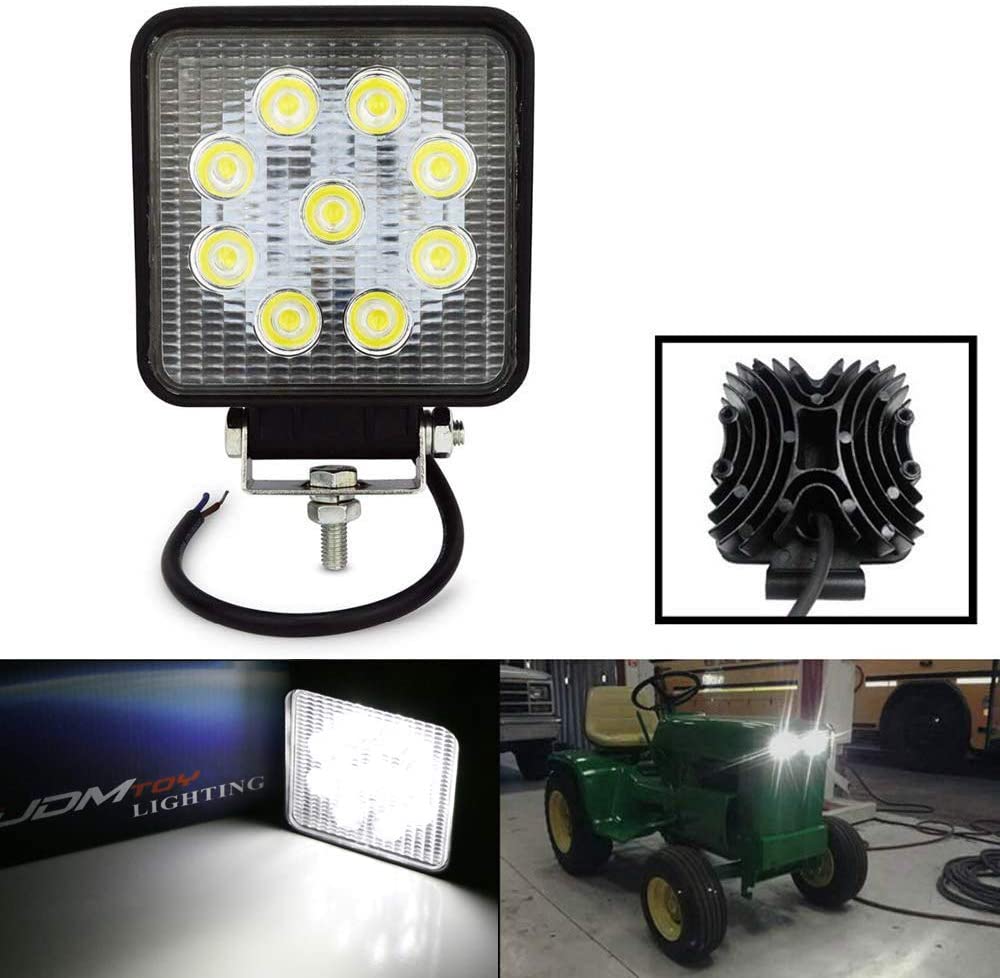 iJDMTOY 27W High Power LED Work Light, Driving Auxiliary Lamp Compatible With ATV Jeep SUV Excavators Forklift Truck Tractor Farming Vehicles & More