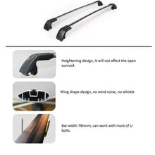 Roof Rack Cross Bars Compatible for Volvo XC60 2013-2018/2015-2019 Lincoln MKC with Side Rails, Rooftop Luggage Cargo Bag Carrier Crossbars Carrying Bike Canoe Kayak