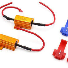 uxcell 2 Pcs 25W 8RJ LED Metal Automotive Headlight Canbus Decoder No Error Free Load Resistor