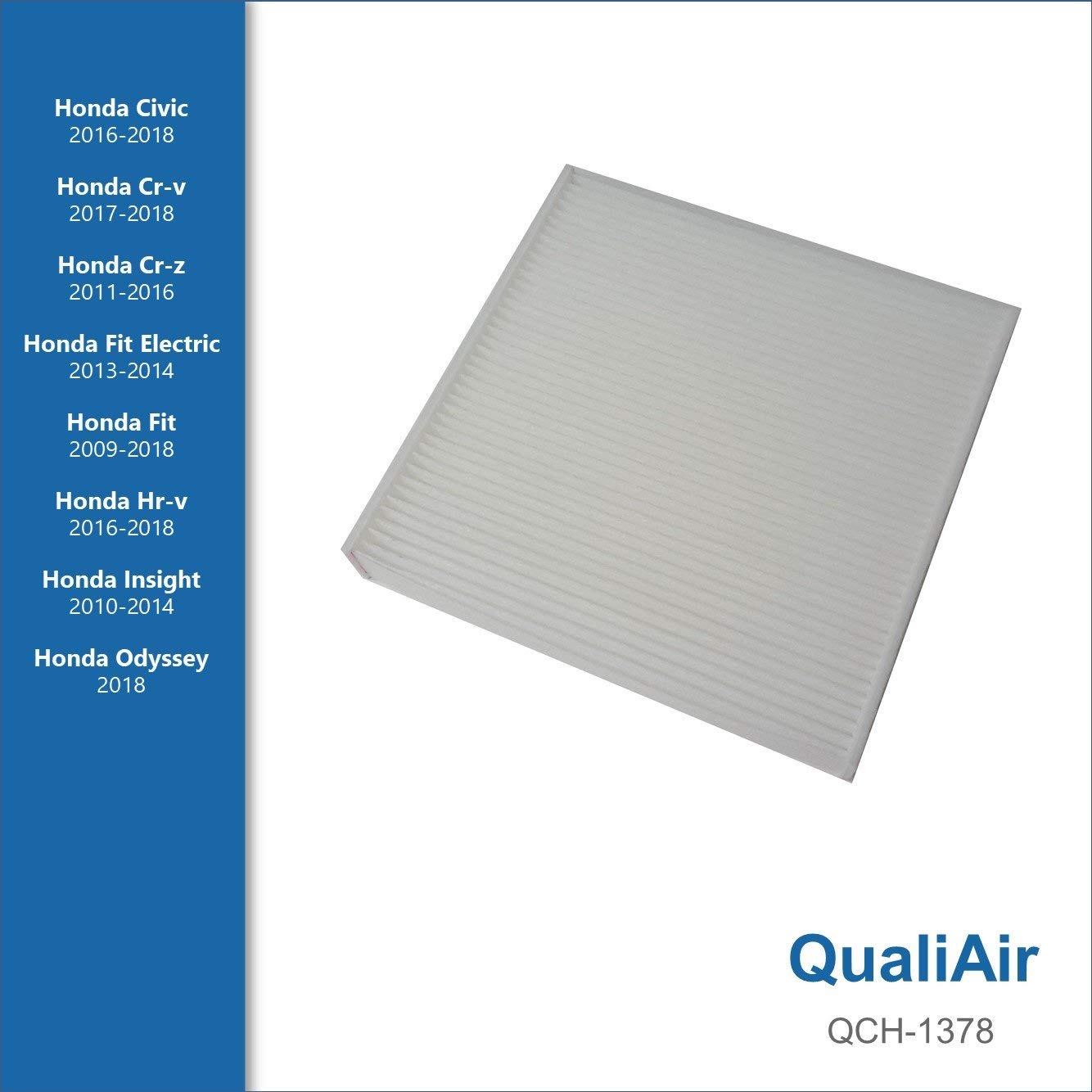 QualiAir QCH-1378, Cabin Air Filter for Honda