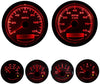 MOTOR METER RACING W Pro Series 6 Gauge Set GPS Speedometer(120 MPH) Programmable Tachometer(8000 RPM) Waterproof White Dial All Sensors Included