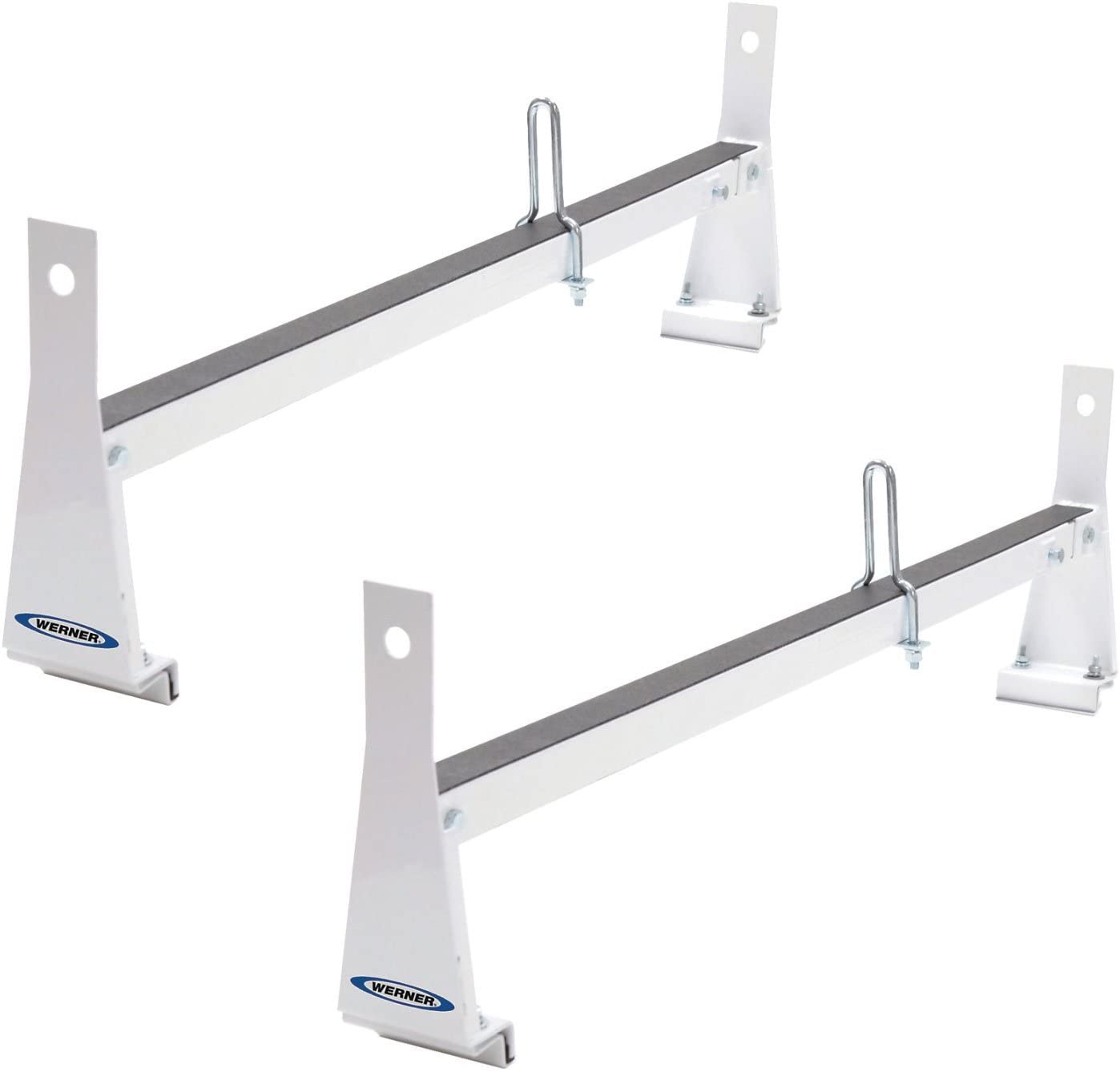 Werner VR401-W 2 Bar Steel Ladder Rack for Vans (White)