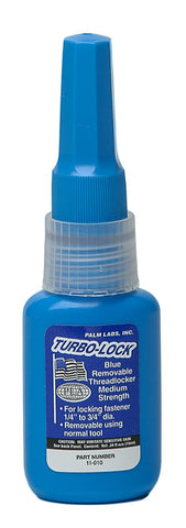 Turbo-Lock 11-010 (Loctite 242 Equivalent) Blue Removable Threadlocker - Medium Strength - 10mL Bottles - Case of 12