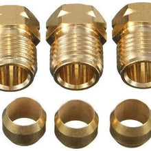 WHWEI 3 Way T Piece Tee Brake Pipe with 3 M10 Male Nuts Short Metric Copper (Color : Silver)