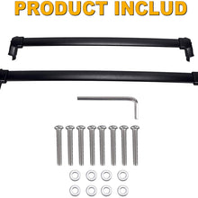 AUXMART 2 Pcs Roof Rack Cross Bars Crossbars Compatible for Honda CR-V 2002 2003 2004 2005 2006, OE Style Aluminum Rooftop Rail Bars Luggage Rack Cargo Carrier (Black)