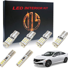 D15 Lighting LED Interior Light Kit for Honda Civic 2013-2020 6000k White Map Dome Visor Trunk Bulbs (8 Pieces)