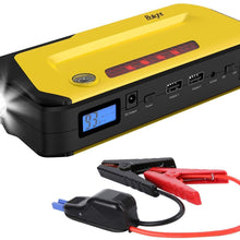 Balight Portable Car Jump Starter, 800A Peak 18000mAh 12V (up to 6.5L Gas/5.0L Diesel),QDSP Emergency Battery Jump Pack/Charger with USB,Type-C Port,LED FlashLight,LCD Screen,Compass