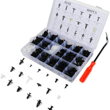 SCITOO 408Pcs Bumper Retainer Clips Kit Car Fastener Rivet Push Door Trim Panel Clips fit for GM Toyota Honda Ford Chrysler,18 Sizes