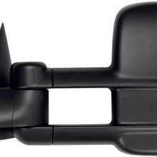 Fit System Driver Side Towing Mirror for Silverado/Sierra, Escalade, Avalanche, Suburban, Tahoe, Yukon, Textured Black, Dual Lens, Foldaway, Heated Power