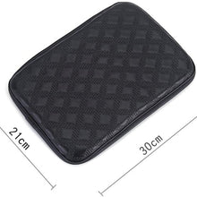 Forala Auto Center Console Pad PU Leather Car Armrest Seat Box Cover Protector Universal Fit (Black-L)