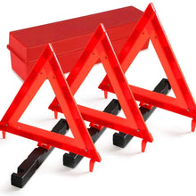 MYSBIKER Emergency Safety Warning Triangles, DOT Approved Reflective Warning Road Safety Triangle Kit with Case 3 Pack Identical to: United States FMVSS 571.125