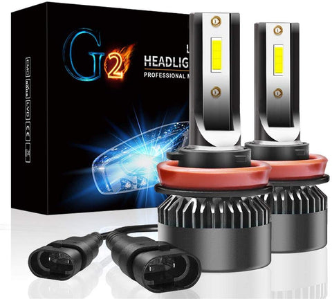 G2 LED Headlight H11,55W 6000k LED Bulbs 6000lm Mushan Pack of 2 Superbright LED Headlight (2Pack H8/H9/H11)