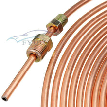 50 ft Copper Nickel Steel 3/16 Inch OD Roll Brake Line Tubing Kit & 16 Pcs Assort Fittings SAE Flare Nuts Leak and Vibration Resistance Easy to Bend Universal for Industrial and Commercial Uses