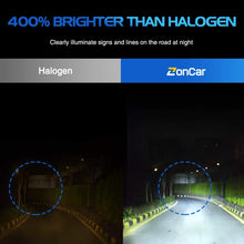ZonCar H11 H8 H9 LED Headlight Bulbs, Low Beam/Fog Light Halogen Replacement, 2 Pcs/Kit, 12 CSP Chips, 6500K White Extremely Bright Light 12V