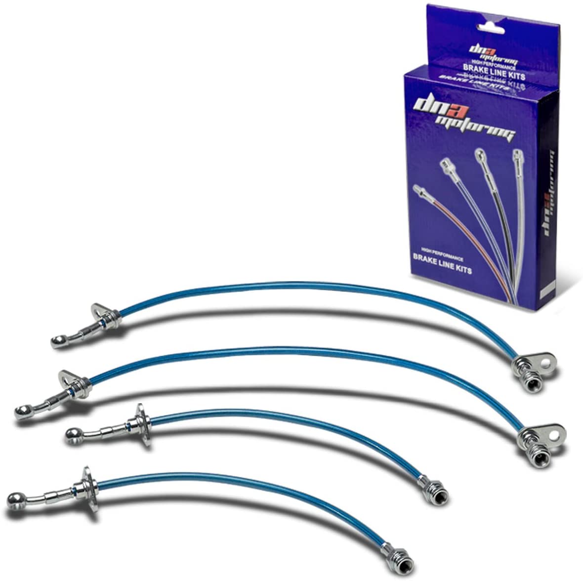 Replacement for Honda S2000 Stainless Steel Hose Brake Line Set (Blue) - AP1 S2K (Blue)