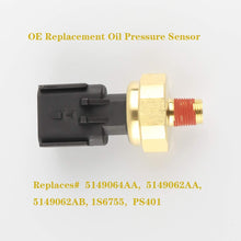 Engine Oil Pressure Sensor Switch Sender Sending Unit 5149064AA, 5149062AA, 5149062AB Compatible with Dodge Ram, Jeep, Chrysler, Ram 1500 2500 3500, Volkswagen 1S6755 PS401 Oil Pressure Switch