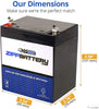 Chrome Battery 12V 4.5AH SLA Battery- Rechargeable, Replacement for Security Systems