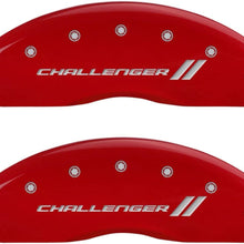 MGP Caliper Covers 12001SCHBRD Caliper Cover with Red Powder Coat Finish, (Set of 4)