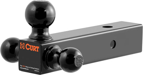 CURT 45651 Multi-Ball Trailer Hitch Ball Mount, 1-7/8, 2, 2-5/16-Inch Balls, Fits 2-1/2-Inch Receiver, 14,000 lbs